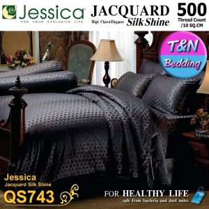 TeeBed Jessica Jacquard ในช่วงผ้านวม 90×100 นิ้ว เจสสิก้า SilkShine 500 เจ้าหน้าที่ QS743 #Jacquard2020A